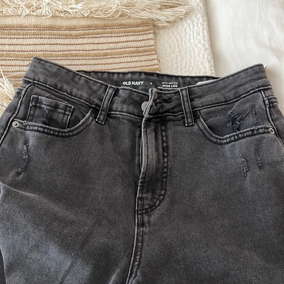 Old Navy Wide Leg Black Jeans - Picture 4 of 5